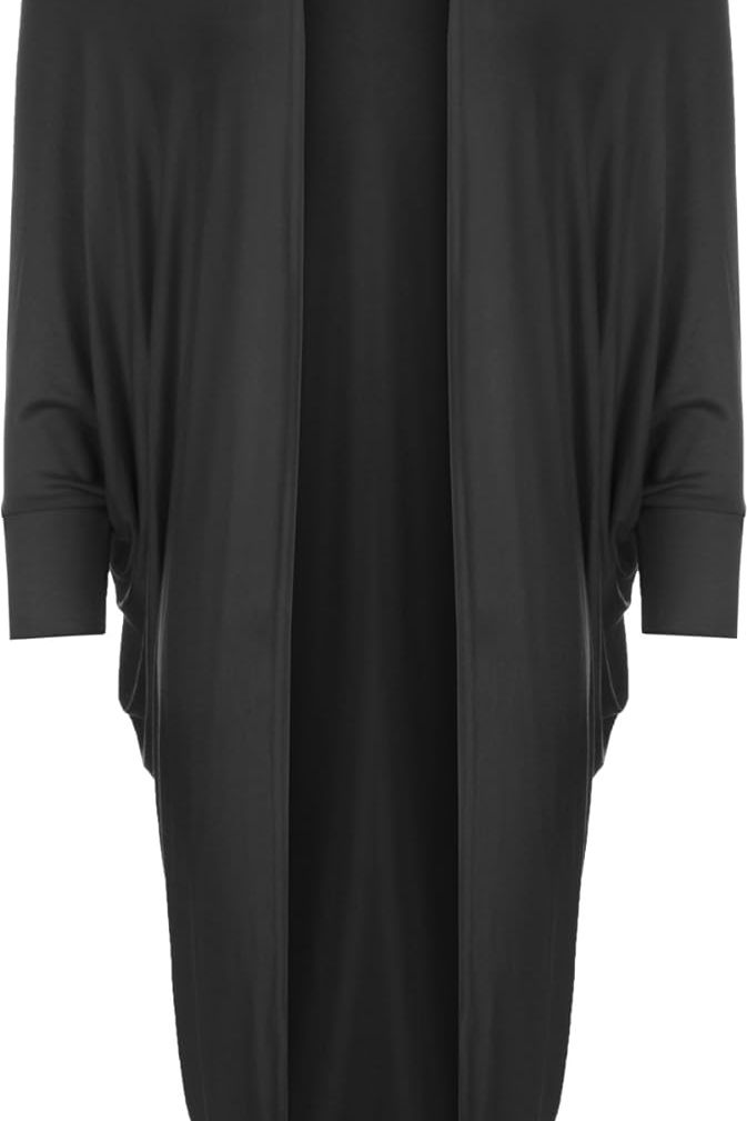 Plus Size Batwing Long Open Cardigan Top For Women  - Dropwear