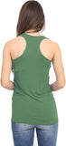 Charcoal Racer Back Bodycon Vest Top For Women 20-22 - Dropwear
