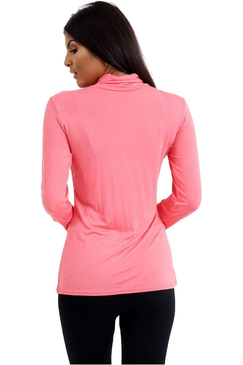 Cream Plus Size Turtle Neck Long Sleeve Top For Women 20-22 - Dropwear