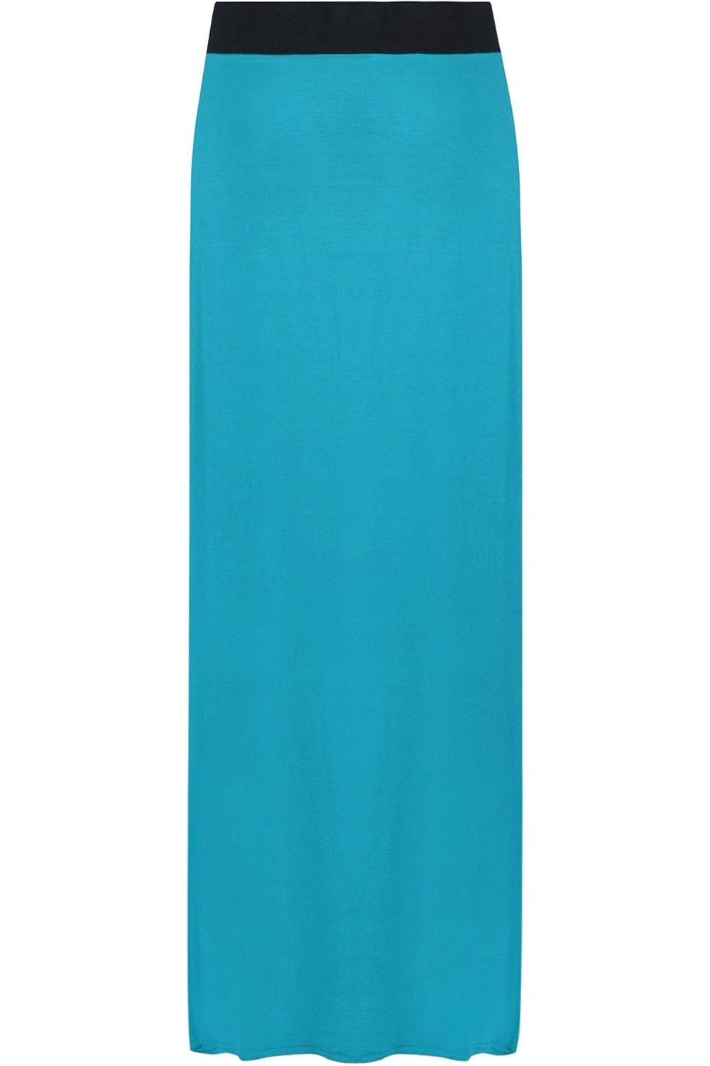 Light Grey Plus Size Pencil Long Maxi Skirt Elasticated Waist For Women 16-18 - Dropwear