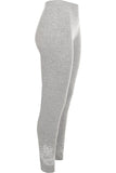 Grey Plus Size Foil Printed Leggings For Women 16-18 - Dropwear