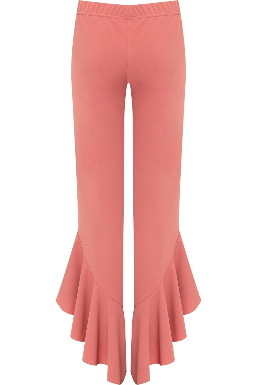 Frill Asymmetric Hem Plain Trousers For Women  - Dropwear