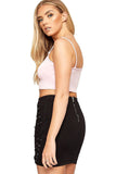 Khaki Bralet Crop Stretch Vest Top For Women 8-10 - Dropwear