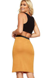 Light Grey Plus Size Plain Stretch Pencil Midi Skirt For Women 16-18 - Dropwear