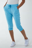 Glitter Drawstring Pocket Capri Trousers For Women  - Dropwear