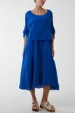 Cami Dress with Crop T Shirt Overlay For Women  - Dropwear