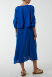 Cami Dress with Crop T Shirt Overlay For Women  - Dropwear
