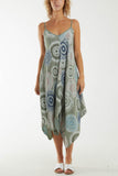 Kaleidoscope Hanky Hem Cami Dress For Women  - Dropwear