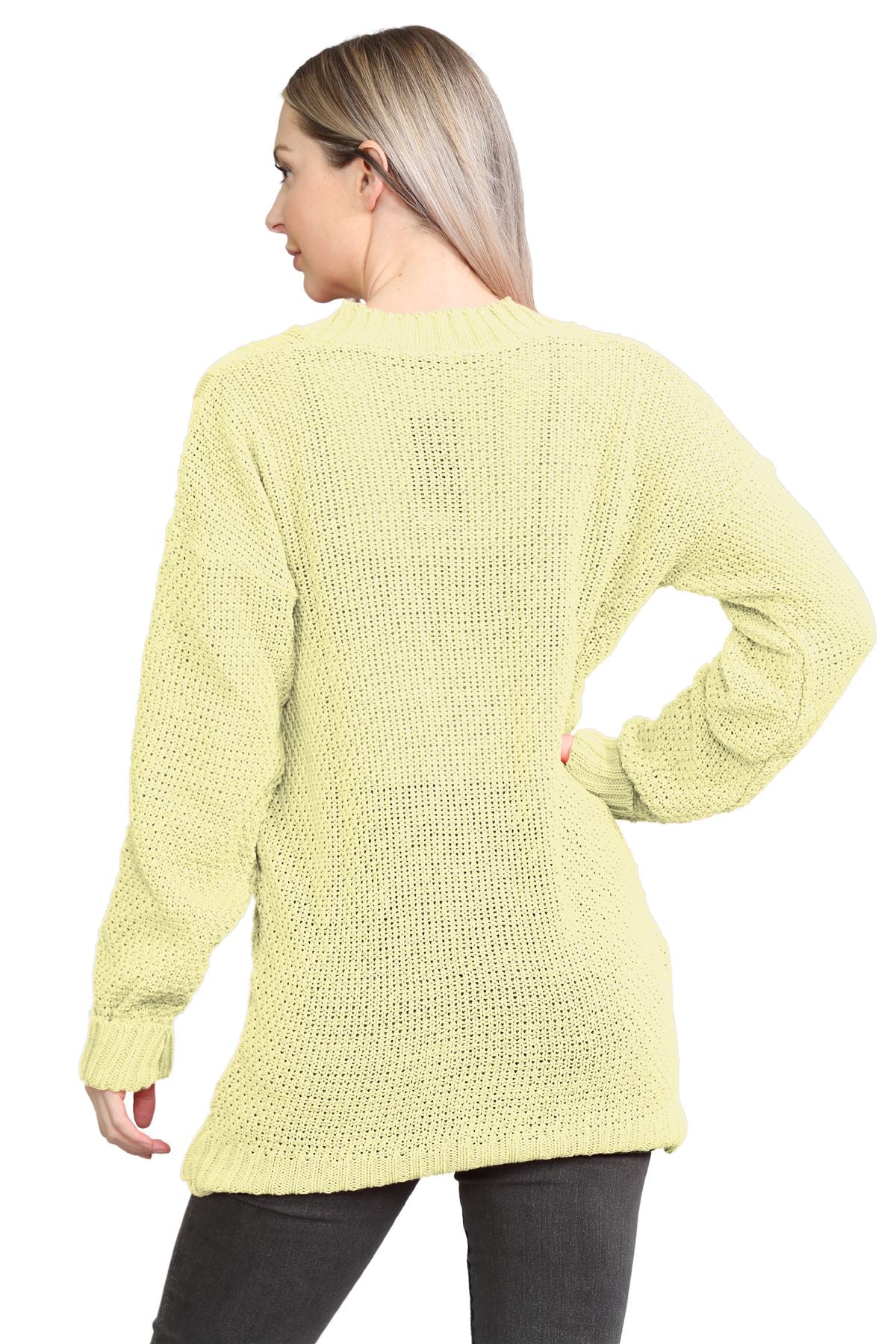 Grey Cable Knitted Button Cardigan For Women 12-14 - Dropwear
