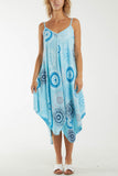 Kaleidoscope Hanky Hem Cami Dress For Women  - Dropwear