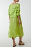 Cami Dress with Crop T Shirt Overlay For Women  - Dropwear