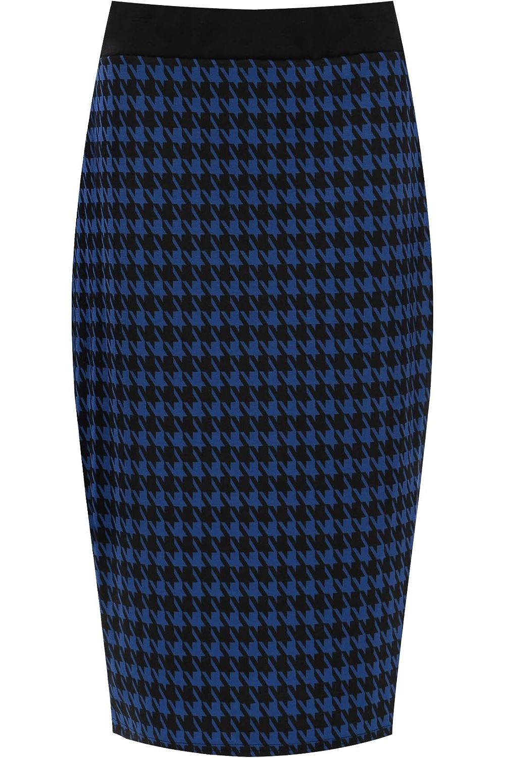 Plus Size Midi Skirt Dogtooth For Women  - Dropwear