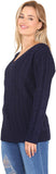 Yellow Plus Size Cable Knitted Sweater Top For Women 16-18 - Dropwear