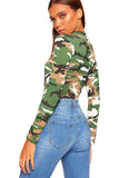 Camouflage Plus Size Long Sleeve Bodysuit Turtle Neck Army For Women 24-26 - Dropwear