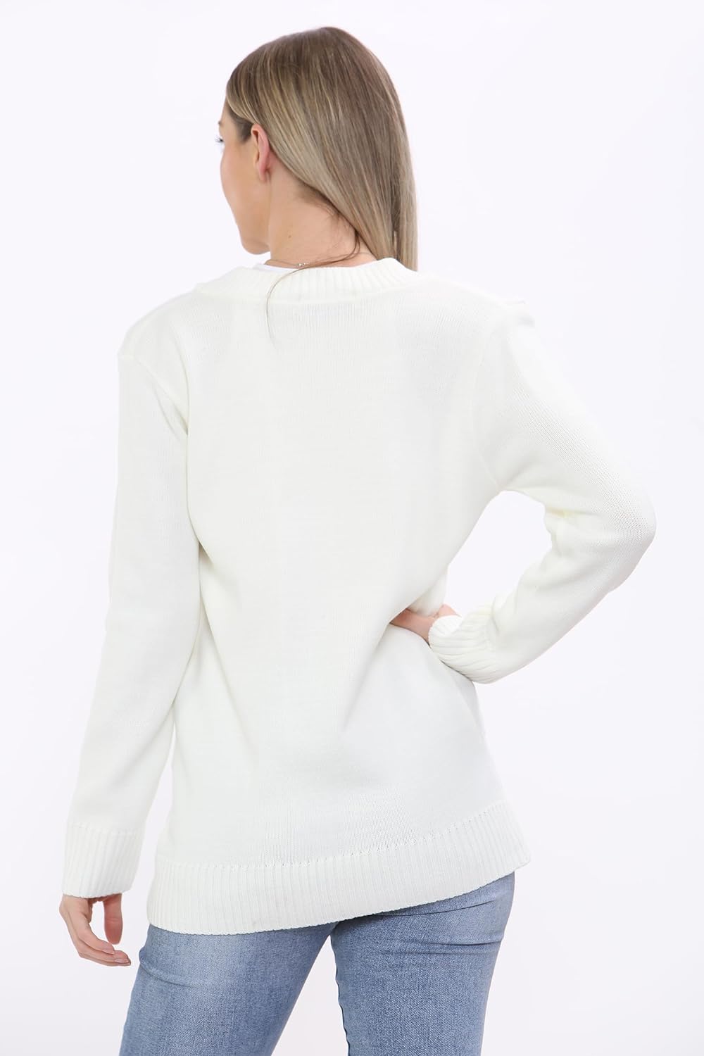 Navy Women Knitted Plain Cardigan For Women 8-10 - Dropwear