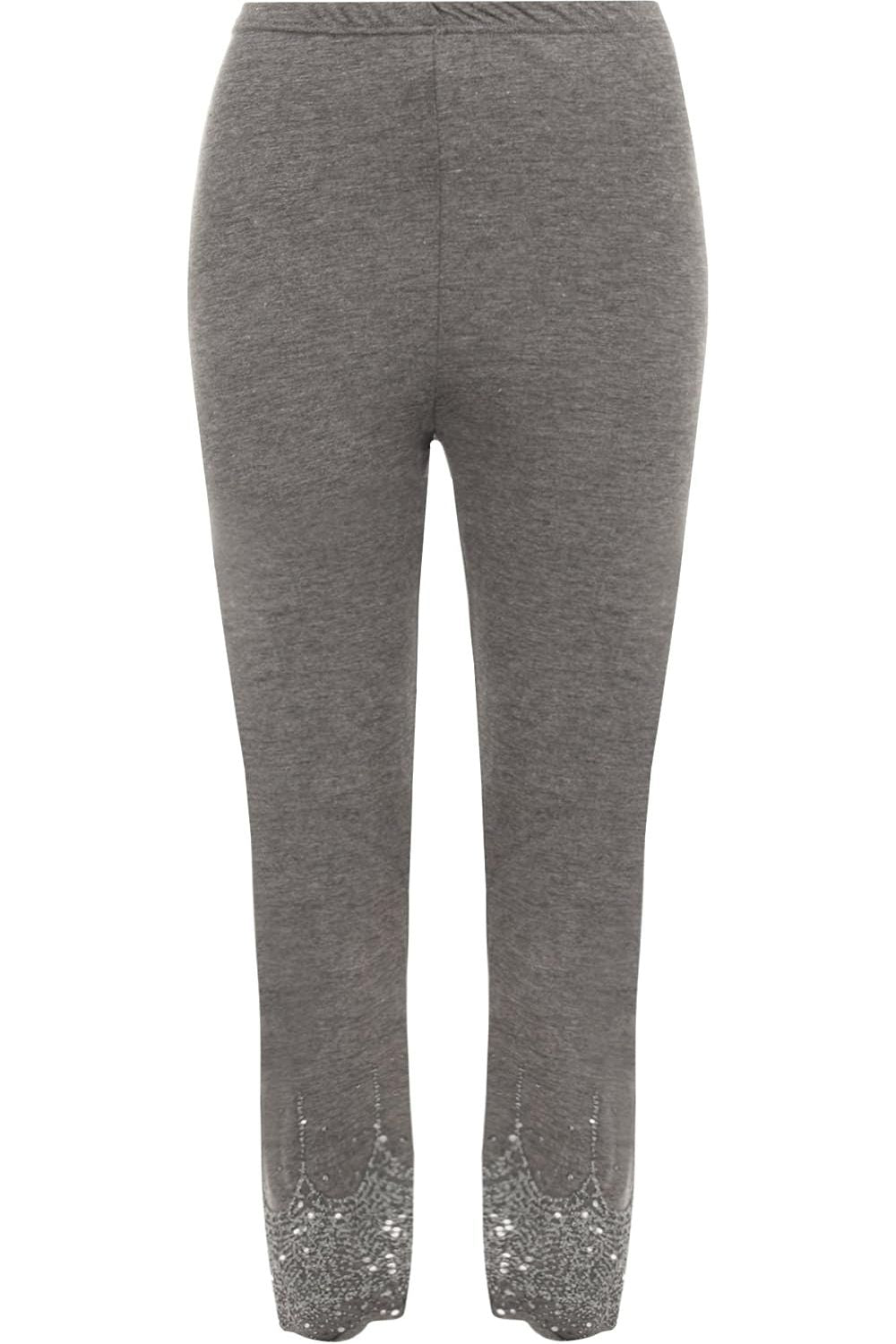 Scallop Edge Sequin Leggings For Women  - Dropwear
