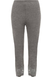 Scallop Edge Sequin Leggings For Women  - Dropwear