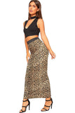 Striped Plus Size High Waist Stretch Long Maxi Skirt For Women 20-22 - Dropwear
