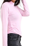 Cerise Turtle Neck Long Sleeve Top For Women 12-14 - Dropwear