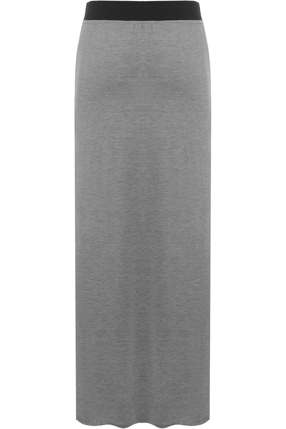 Cerise Elasticated Waist Long Maxi Skirt â€“ Plus Size Pencil Style For Women 16-18 - Dropwear