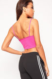 Red Bralet Crop Stretch Vest Top For Women 8-10 - Dropwear