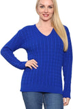 Black Plus Size Cable Knitted Sweater Top For Women 20-22 - Dropwear