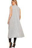 Teal Sleeveless Maxi Cardigan For Women 8-10 - Dropwear