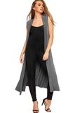 Khaki Green Sleeveless Maxi Cardigan For Women 12-14 - Dropwear