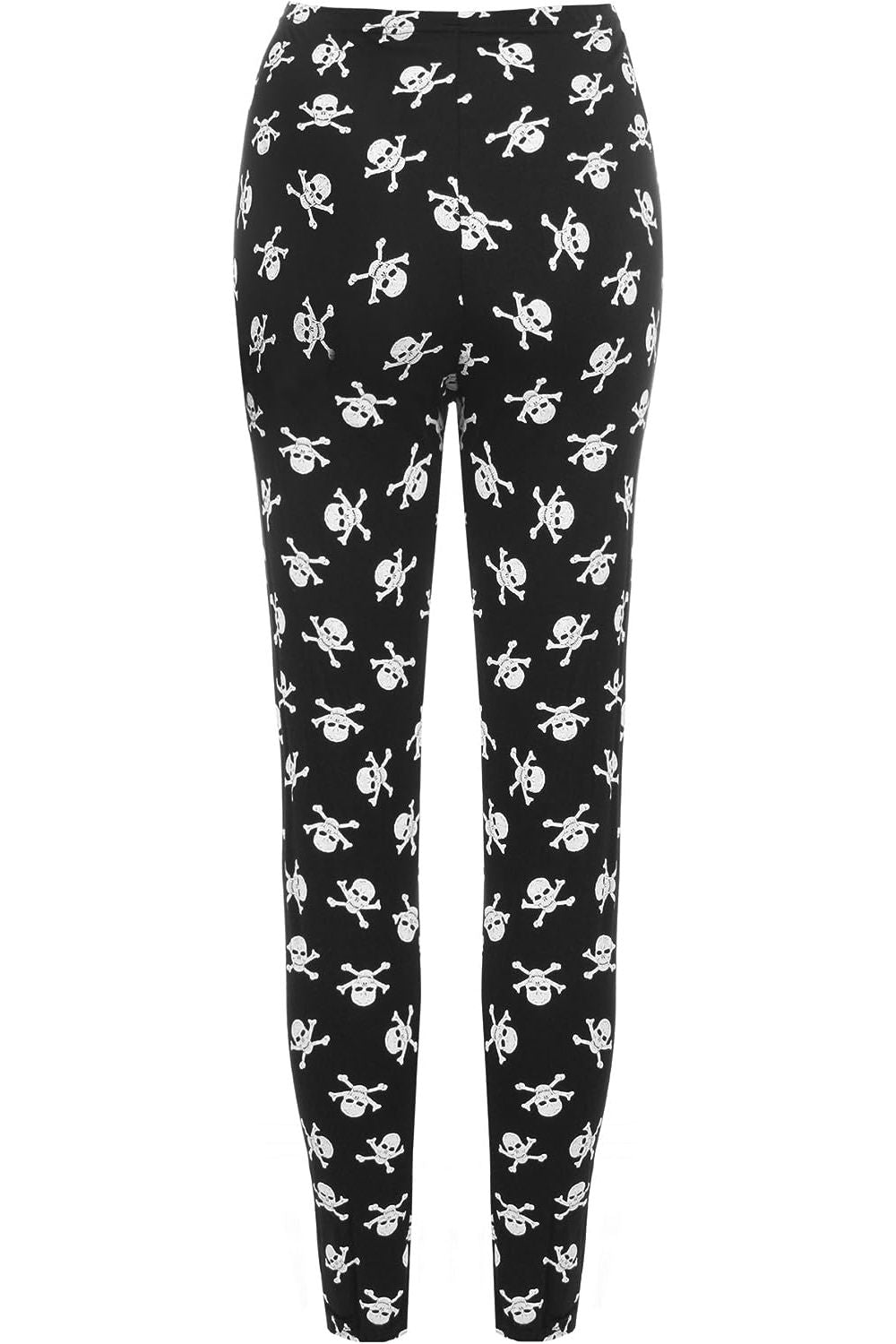 Skull Bones Pirate Print  Leggings For Women  - Dropwear