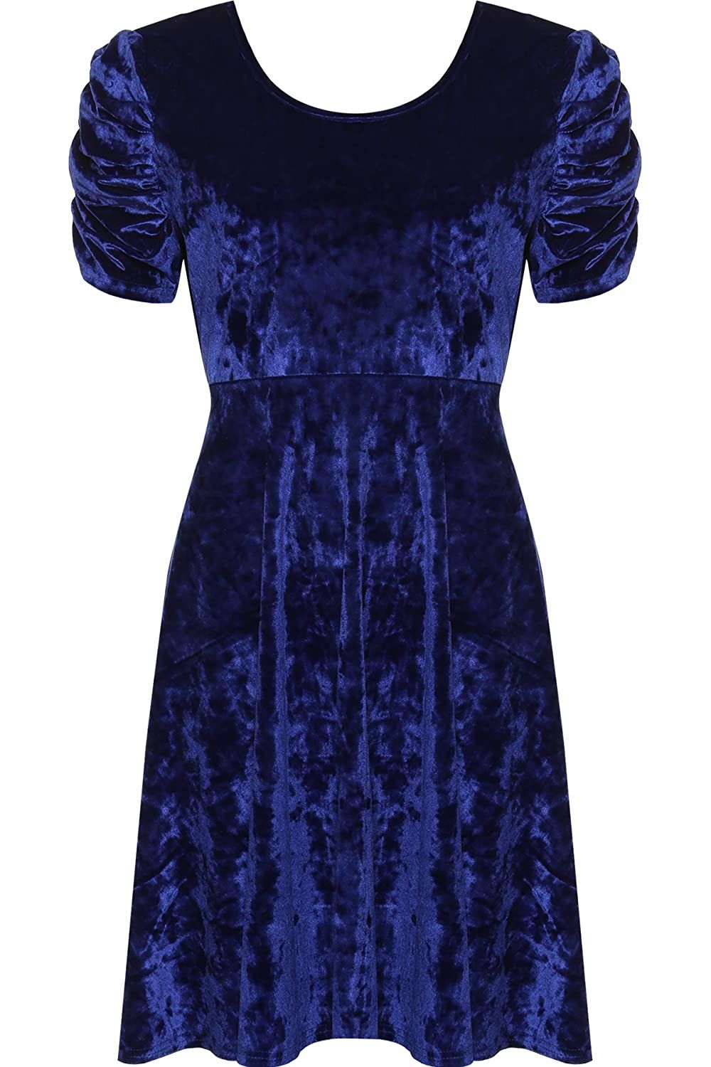 Wine Plus Size Skater Style Velvet Cross Back Dress For Women 22-24 - Dropwear