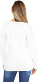 Teal Cable Knitted V-Neck Sweater Top For Women 8-10 - Dropwear