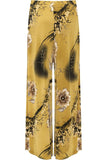 Camel Floral Print Palazzo Trouser For Women  - Dropwear