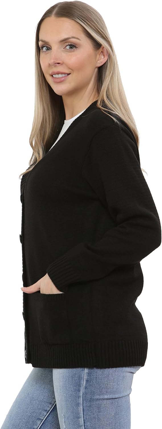 Green Women Knitted Plain Cardigan For Women 16-18 - Dropwear
