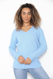 Stone Plus Size Cable Knitted Sweater Top For Women 16-18 - Dropwear