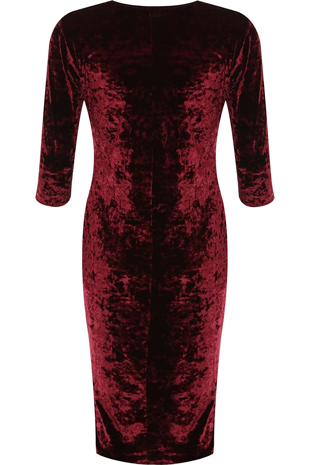 Black Plus Size Crushed Velour Velvet Bodycon Dress For Women 18 - Dropwear