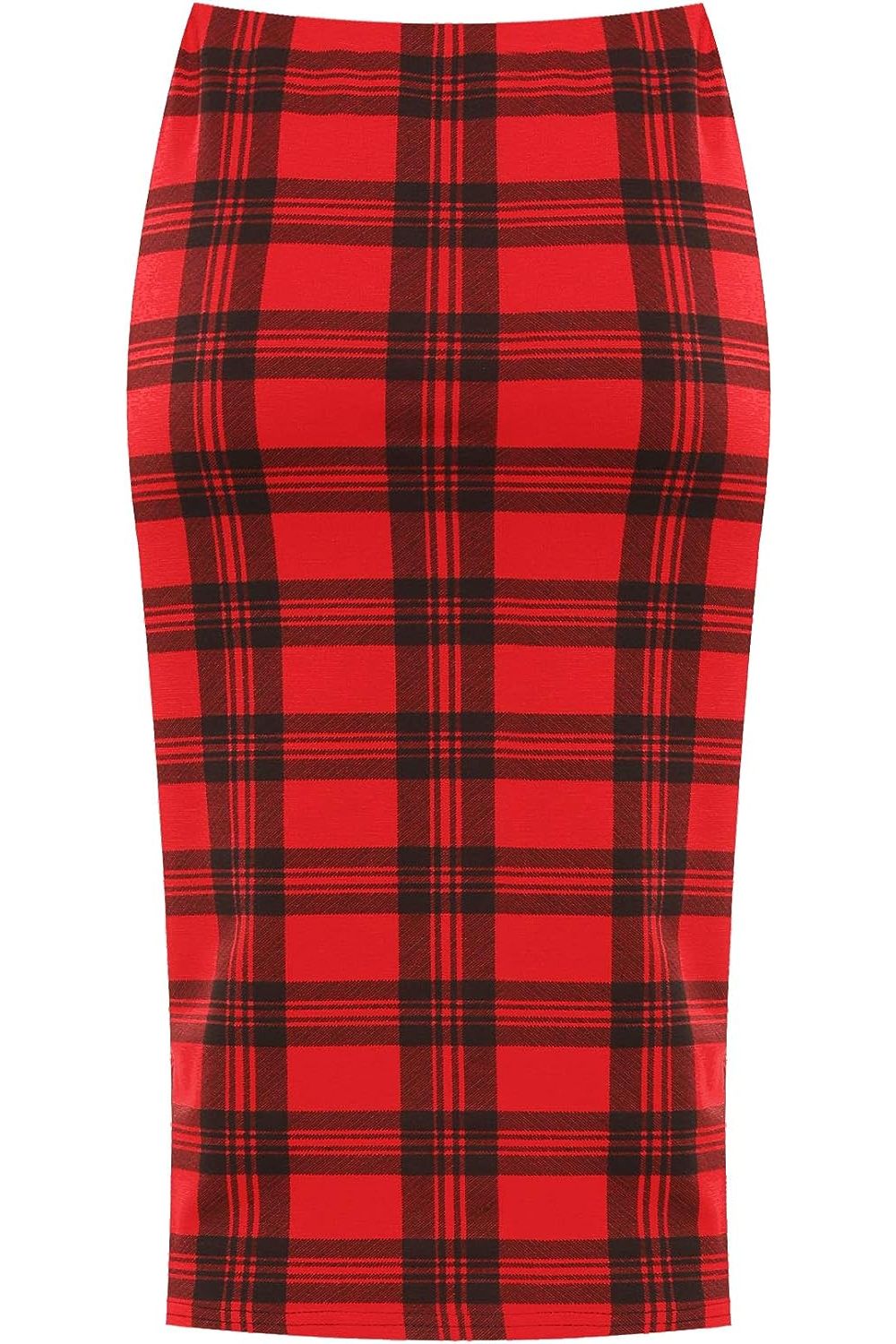 Tartan Check Print Midi Skirt For Women  - Dropwear