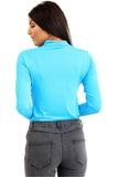 Plus Size Turtle Neck Long Sleeve Top For Women  - Dropwear