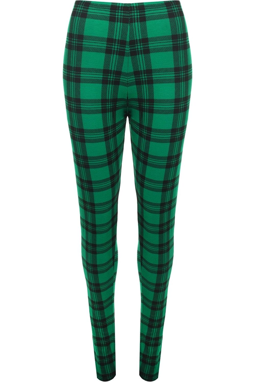 Tartan Check Print Long Leggings For Women  - Dropwear