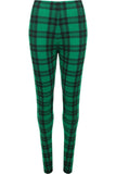Tartan Check Print Long Leggings For Women  - Dropwear