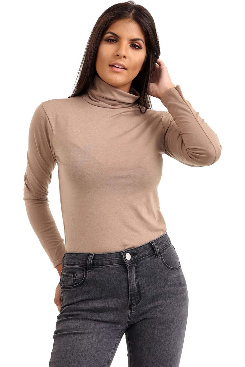 Royal Blue Turtle Neck Long Sleeve Top For Women 12-14 - Dropwear