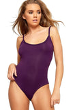 White BASICS Solid Scoop Neck Bodysuit For Women 8-10 - Dropwear