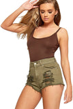 Dark Grey BASICS Solid Scoop Neck Bodysuit For Women 8-10 - Dropwear