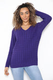 Cream Plus Size Cable Knitted Sweater Top For Women 18-20 - Dropwear