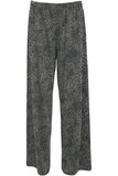 Dark Grey Animal Print Palazzo Trouser For Women  - Dropwear
