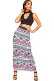Green Tartan Plus Size High Waist Stretch Long Maxi Skirt For Women 16-18 - Dropwear