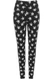 Skull Bones Pirate Print  Leggings For Women  - Dropwear