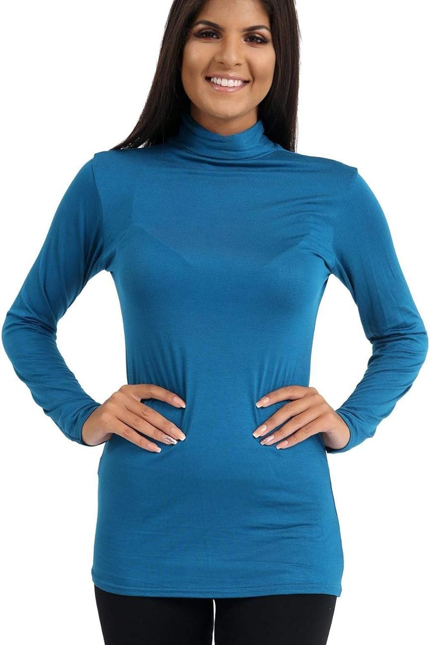 White Plus Size Turtle Neck Long Sleeve Top For Women 20-22 - Dropwear