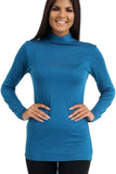 White Plus Size Turtle Neck Long Sleeve Top For Women 20-22 - Dropwear