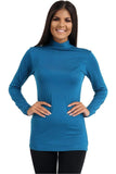 Turtle Neck Long Sleeve Top For Women  - Dropwear