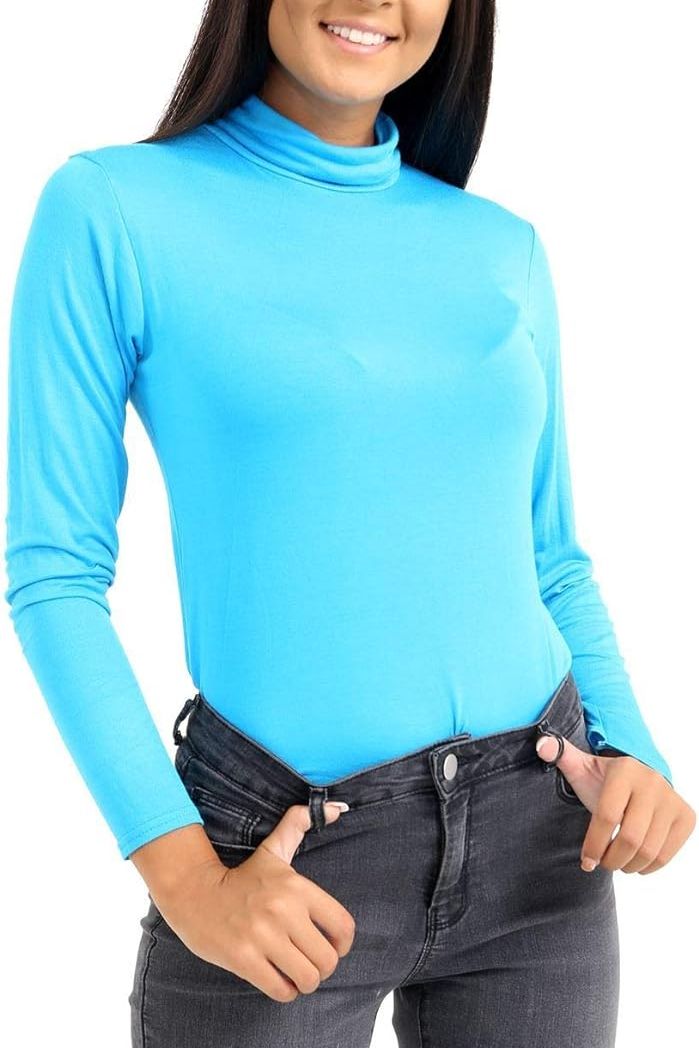 Wine Plus Size Turtle Neck Long Sleeve Top For Women 20-22 - Dropwear